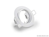 100 x downlight fitting – draaibaar – gu10 – wit – ip20 - afbeelding 2 van  5