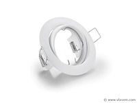 100 x downlight fitting – draaibaar – gu10 – wit – ip20 - afbeelding 2 van  5