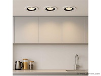 100 x downlight fitting – draaibaar – gu10 – zwart/wit – ip20 - afbeelding 1 van  5