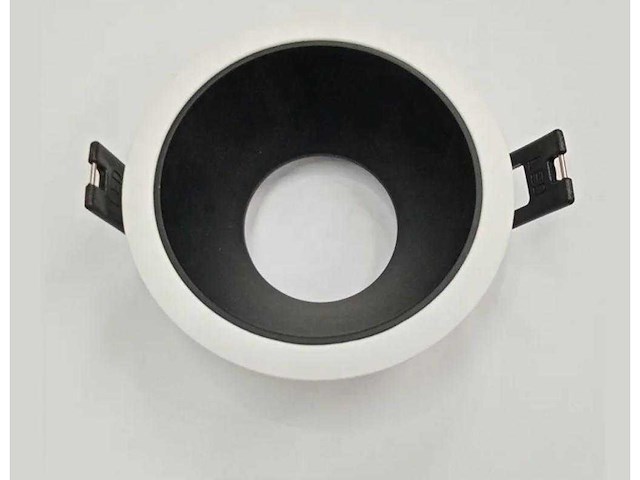100 x downlight fitting – gu10 – zwart/wit – ip20 - afbeelding 2 van  4