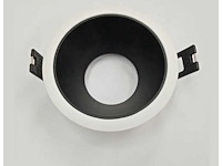 100 x downlight fitting – gu10 – zwart/wit – ip20 - afbeelding 2 van  4