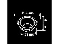 100 x downlight fitting – gu10 – zwart/wit – ip20 - afbeelding 4 van  4