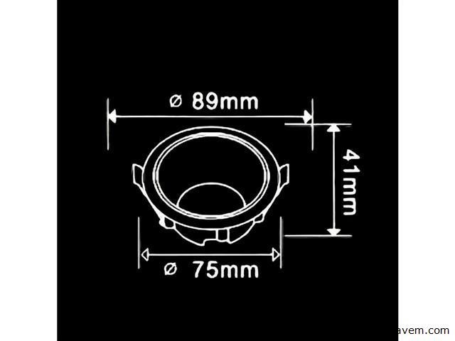 100 x downlight fitting – gu10 – zwart/wit – ip20 - afbeelding 4 van  4
