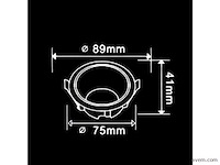 100 x downlight fitting – gu10 – zwart/wit – ip20 - afbeelding 4 van  4
