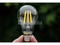 100 x filament led ball lamp 4w – 4200k neutraal wit – e27 - helder glas - afbeelding 3 van  5