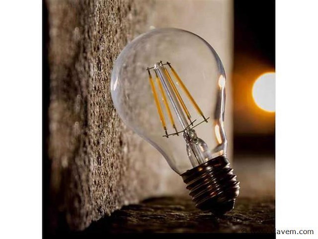 100 x filament led ball lamp 4w – 4200k neutraal wit – e27 - helder glas - afbeelding 4 van  5