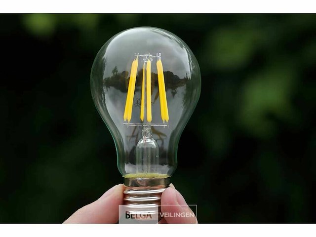 100 x filament led ball lamp 4w – 4200k neutraal wit – e27 - helder glas - afbeelding 4 van  6