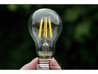 100 x filament led ball lamp 4w – 4200k neutraal wit – e27 - helder glas - afbeelding 4 van  6