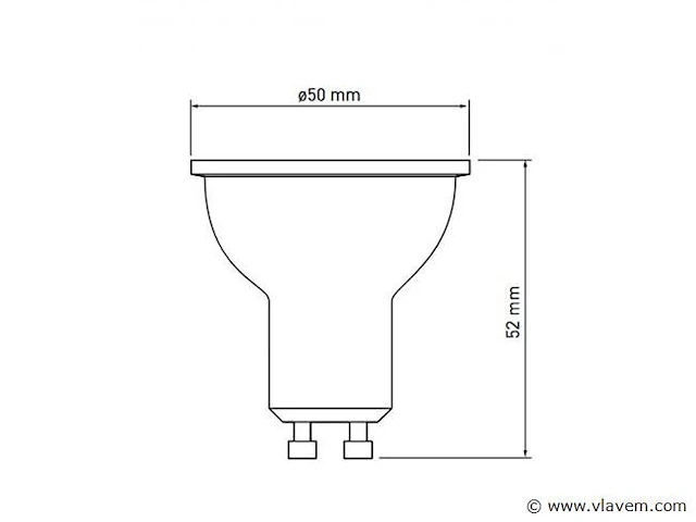 100 x gt gu10 ledlampen met lens 4000k - afbeelding 6 van  10