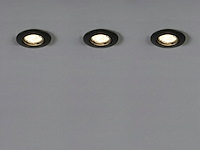 100 x gu10 inbouw armatuur zand zwart met lamphouder - afbeelding 1 van  8
