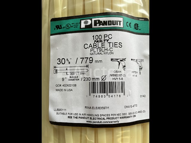 100 x kabelbinder panduit 799x7,6mm - afbeelding 2 van  2