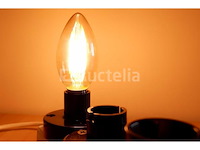 100 x led filament lamp c35 – 6w – e14 – dimbaar – 2700k warm wit - afbeelding 1 van  3