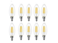 100 x led filament lamp c35 – 6w – e14 – dimbaar – 2700k warm wit - afbeelding 3 van  3