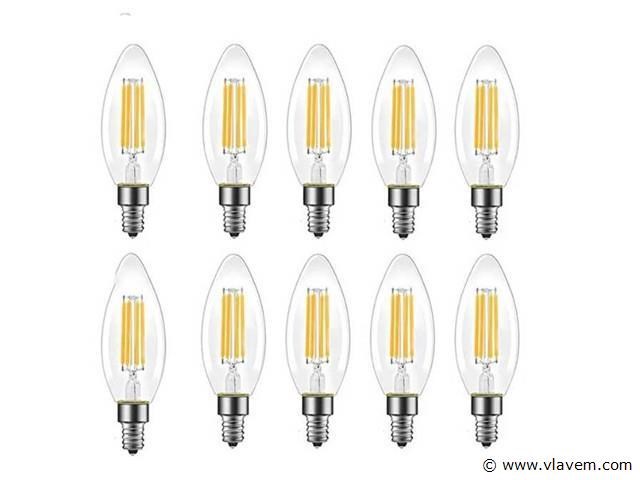 100 x led filament lamp c35 – 6w – e14 – dimbaar – 2700k warm wit - afbeelding 3 van  3