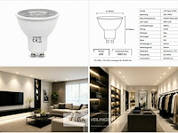 100 x led spot gu10 – 6w – 4200k neutraal wit – ip20 - afbeelding 5 van  5
