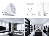 100 x led spot gu10 – 6w – 6400k koud wit – ip20 - afbeelding 4 van  4