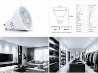 100 x led spot gu10 – 6w – 6400k koud wit – ip20 - afbeelding 5 van  5
