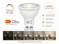 100 x led spot gu10 – 6w – dimbaar – 4200k neutraal wit – ip20 - afbeelding 1 van  4
