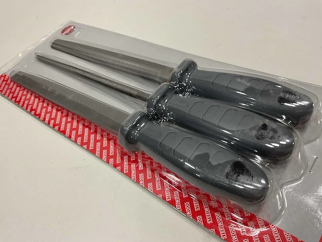 100 x set van 3 vijlen voor metaal met pvc handgrepen - afbeelding 5 van  5