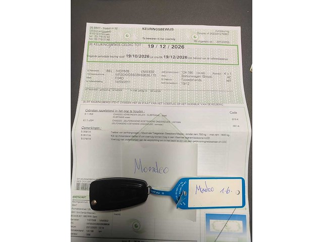 1000 ford mondeo - personenauto - afbeelding 1 van  12