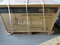 100l kraft&dele professionele dubbelzuiger oliecompressor - afbeelding 2 van  5