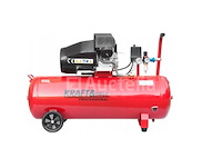 100l kraft&dele professionele dubbelzuiger oliecompressor - afbeelding 5 van  5