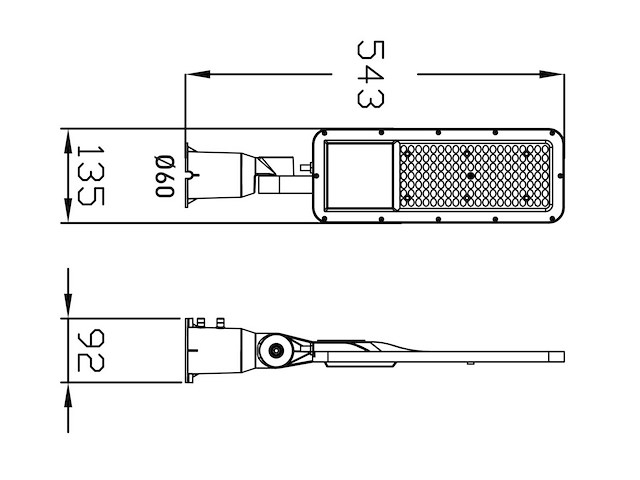 100w 5000k led straat verlichtingen waterdicht kantelbaar(80x) - afbeelding 5 van  10