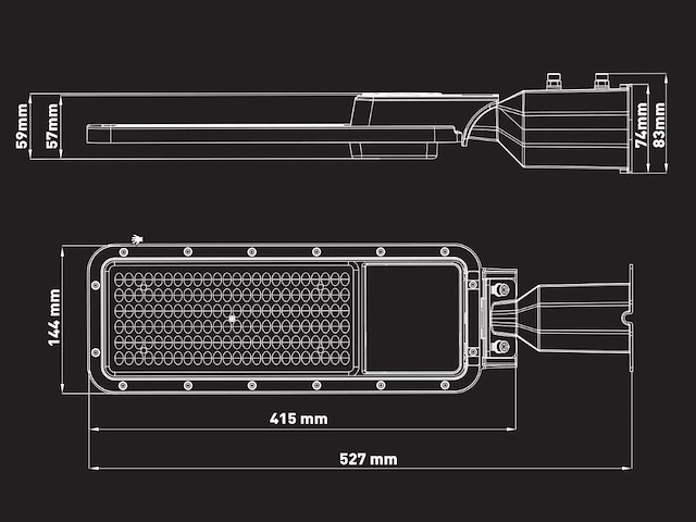 100w 5000k led straatverlichting met lens waterdicht (10x) - afbeelding 6 van  12