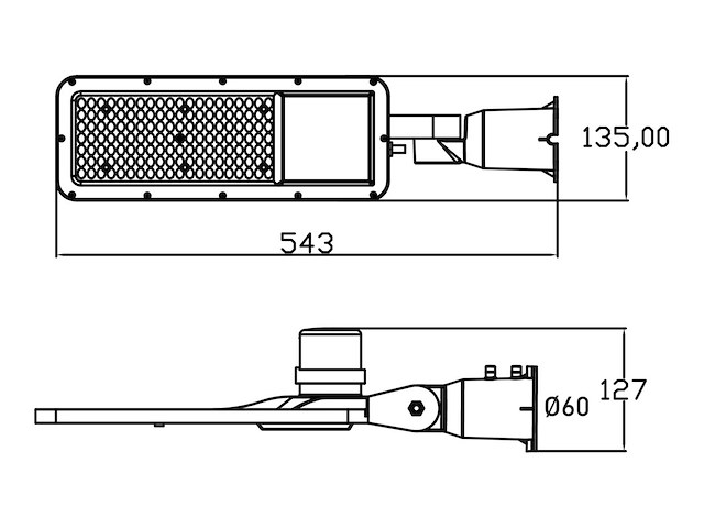 100w 5000k straatverlichting fotocel sensor waterdicht(12x) - afbeelding 7 van  8