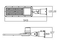 100w 5000k straatverlichting fotocel sensor waterdicht(8x) - afbeelding 7 van  8