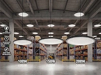 100w 6500k led ufo highbay slim waterdicht met lens(8x) - afbeelding 2 van  9