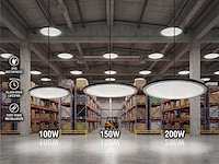 100w 6500k led ufo highbay waterdicht met lens (16x) - afbeelding 2 van  9