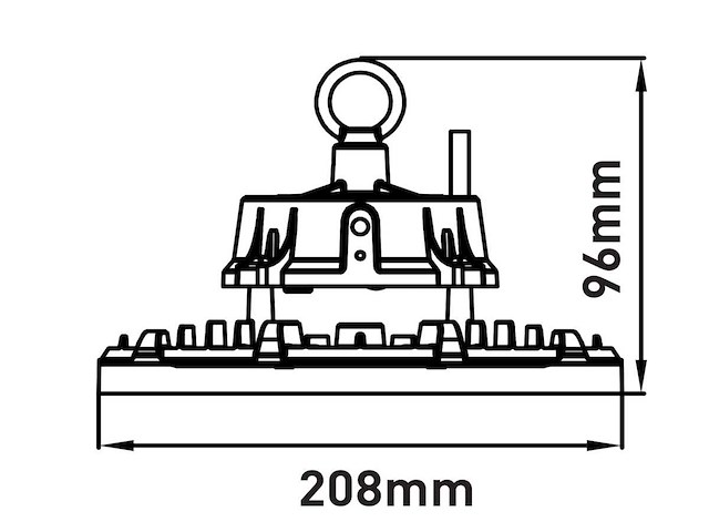 100w 6500k pro led ufo highbay waterdicht(6x) - afbeelding 6 van  7