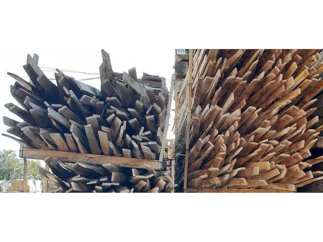 100x acacia gekloven ligger - afbeelding 1 van  1