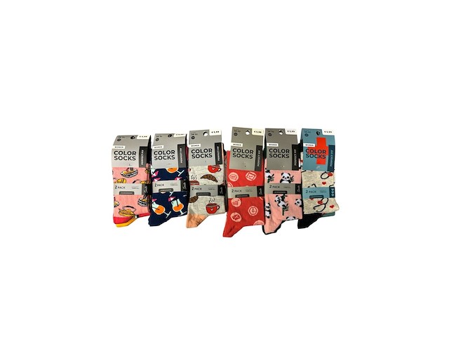 100x color socks 2-pack - afbeelding 1 van  2