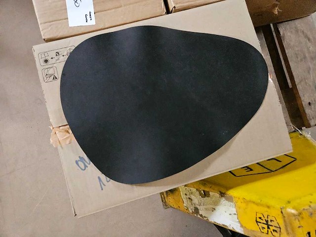 100x placemat simili leder zwart - afbeelding 1 van  2