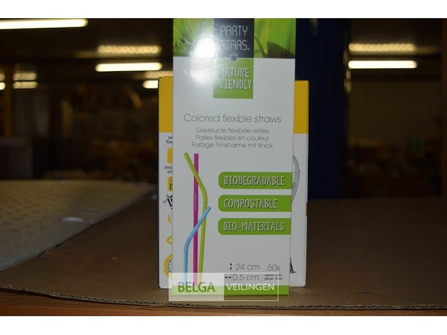 100x50st plastieken rietjes - afbeelding 2 van  2