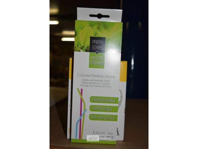 100x50st plastieken rietjes - afbeelding 1 van  2
