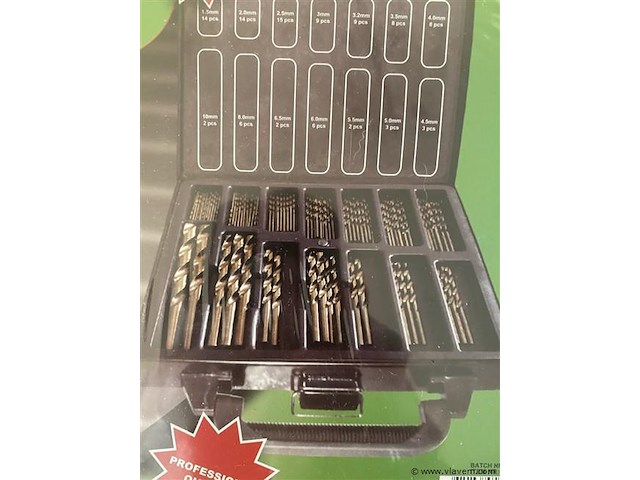101 delige hss boren set met cobalt coating - afbeelding 1 van  2