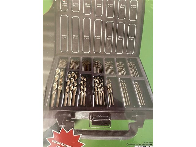 101 delige hss boren set met cobalt coating - afbeelding 1 van  2