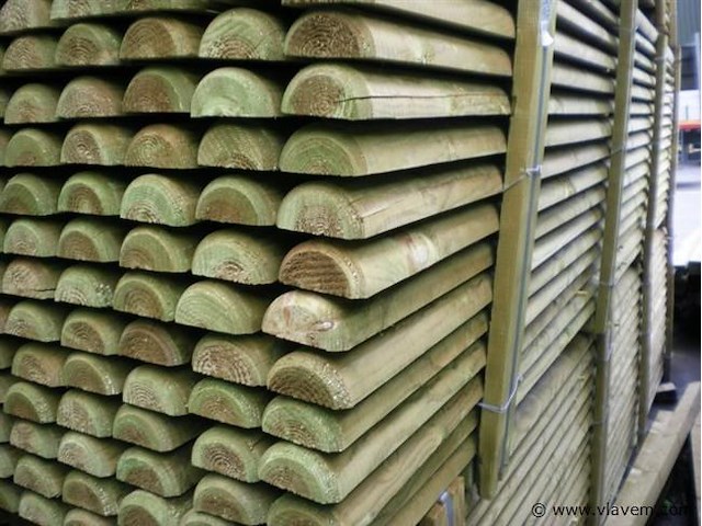 102xhalve palen 3m rond 10cm - afbeelding 2 van  2