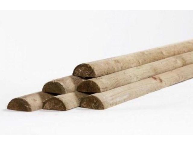 102xhalve palen 4m rond 10cm - afbeelding 1 van  3