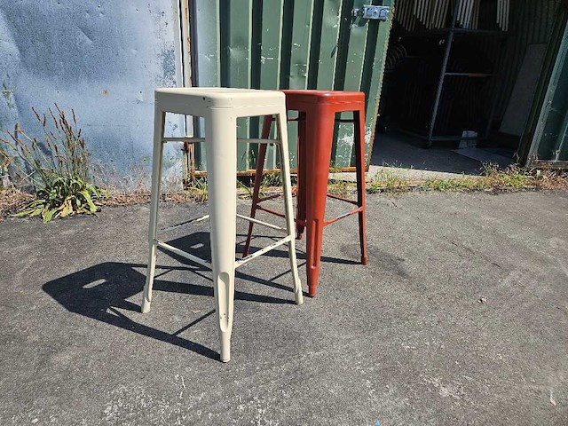 104x vintage industriële café barstoel - afbeelding 2 van  2