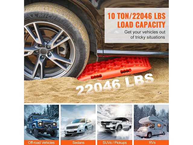10t slam relief plate met pp, tractiemat voor offroad/auto/pick-up - afbeelding 3 van  4