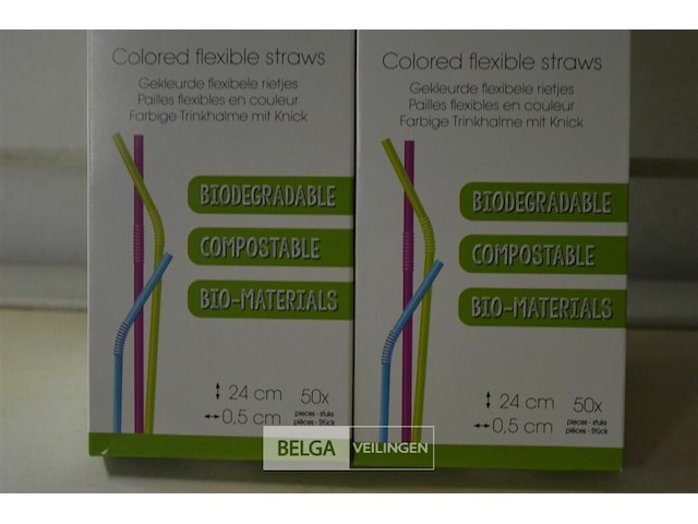 ±10x 10pakjes plastieken rietjes - afbeelding 2 van  3