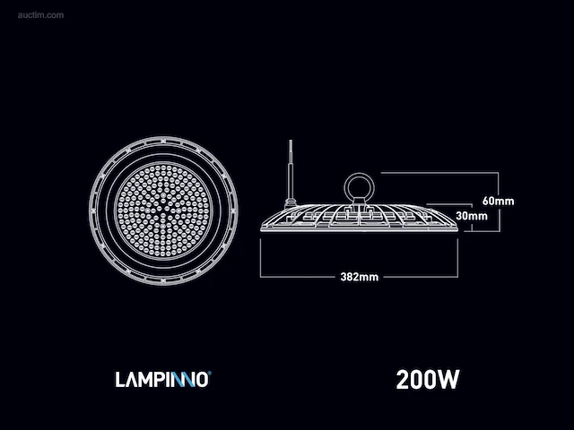 (10x) 200w 4000k led ufo highbay slim... - afbeelding 8 van  10