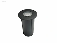(10x) 3w led grondspot zand zwart warm wit - afbeelding 3 van  4