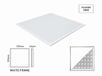 (10x) 40w 3000k 60x60 smd led inbouw backlit panelen wit frame - afbeelding 6 van  7