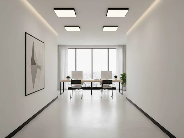 (10x) 40w 4000k 60x60 smd led inbouw backlit panelen zwart frame - afbeelding 7 van  9