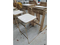 10x barstoel goud + kussen (10x) - afbeelding 2 van  3